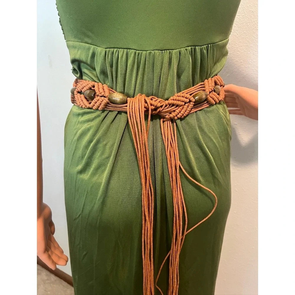 Macrame Braided Belt Terracotta Turquoise Southwestern Boho Up to 40